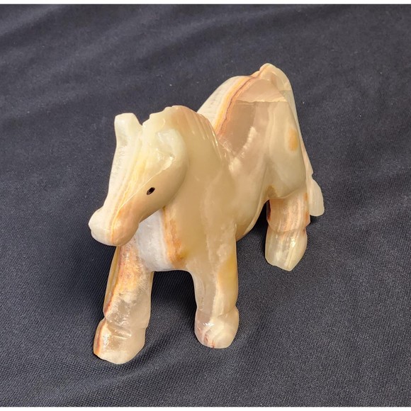 Decorative Collectible Animal Horse Figurine Marble Onyx Handmade Imported NEW - Picture 2 of 10